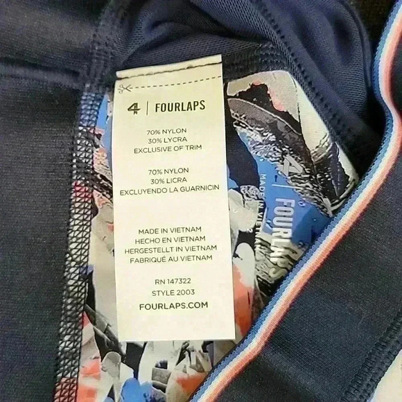 Fourlaps Blue Confetti Sports Bra Size Small - Picture 5 of 6